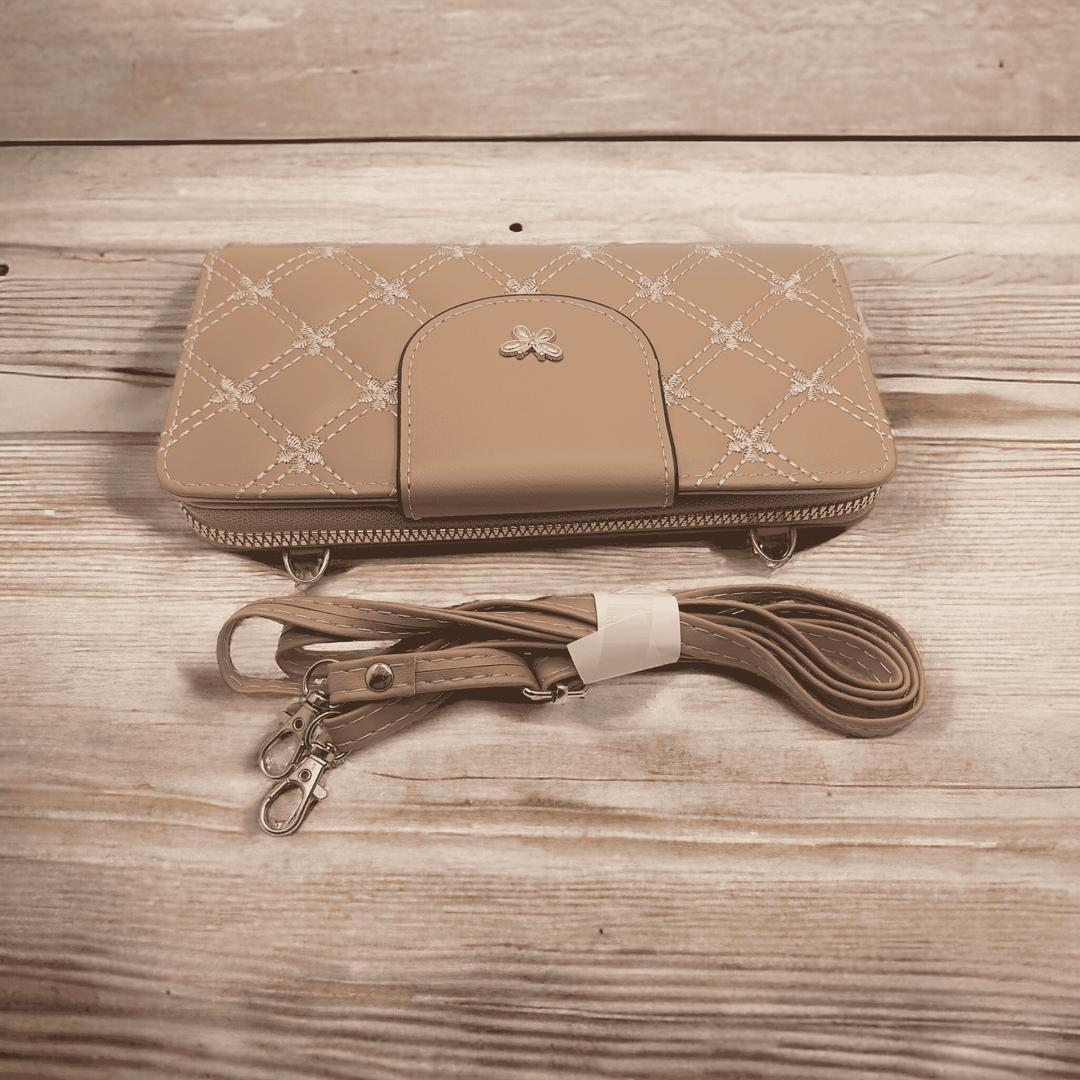 Pu Leather Embroidered Clutch