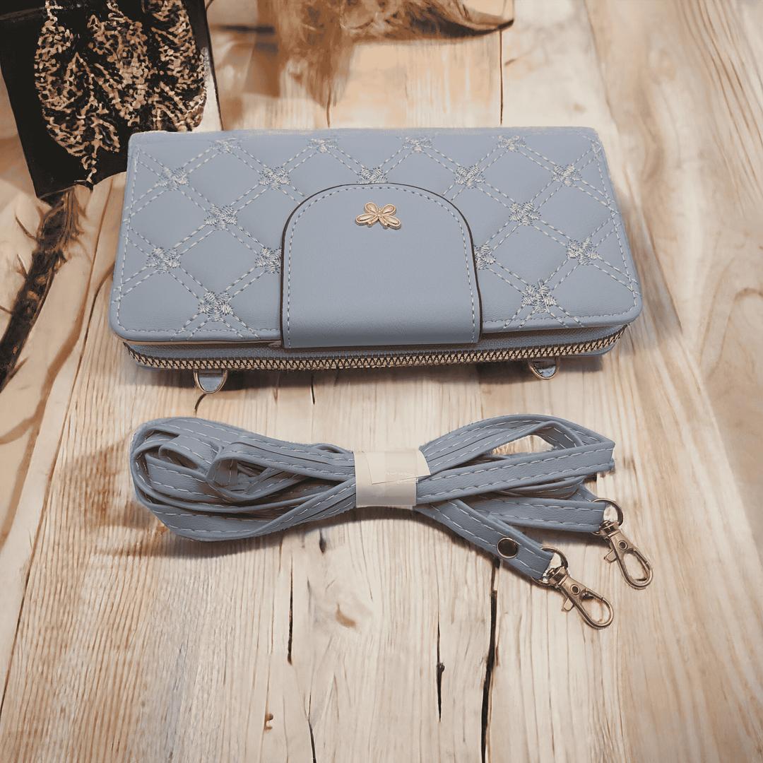 Pu Leather Embroidered Clutch