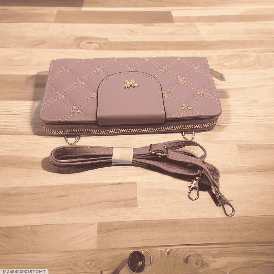 Pu Leather Embroidered Clutch