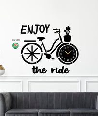 Beautiful Cycle Art MDF Wood Wall Clock