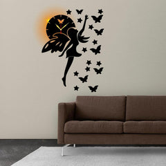 Fairy Sticker Analogue Wall Clock