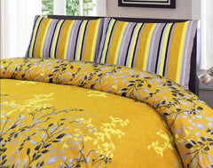 3 Pcs Cotton Printed Double Bedsheet