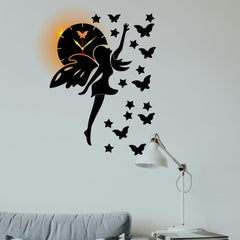 Fairy Sticker Analogue Wall Clock