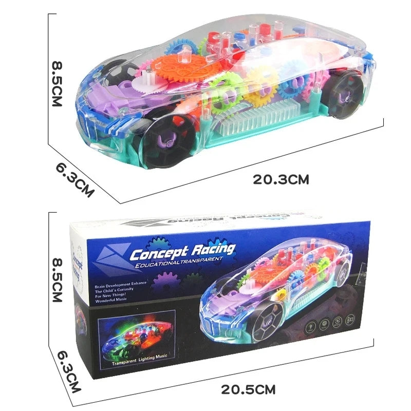 Transparent Car With Flash Lights