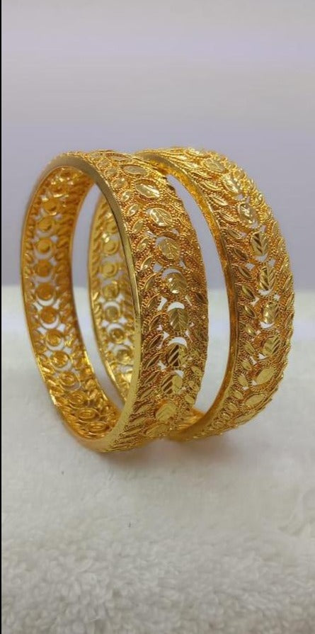 2 Pcs Gold Plated Bangles