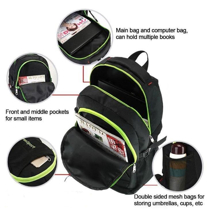 Student Backpack Travel Bag With Tablet Pocket