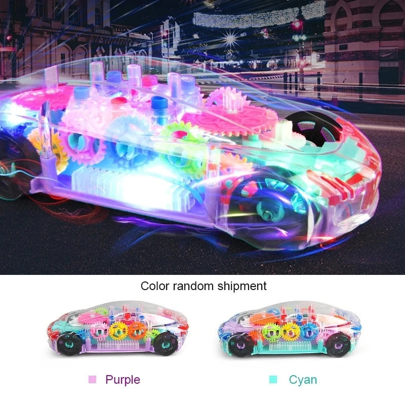 Transparent Car With Flash Lights