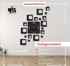 Analogue Style Wooden Wall Clock