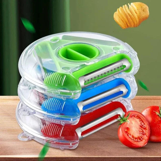 3 In 1 Apple Peeler Multifunctional Fruit and Vegetable Shredding Tools Stainless Steel Blade Peel Grater Tools Kitchen Gadgets