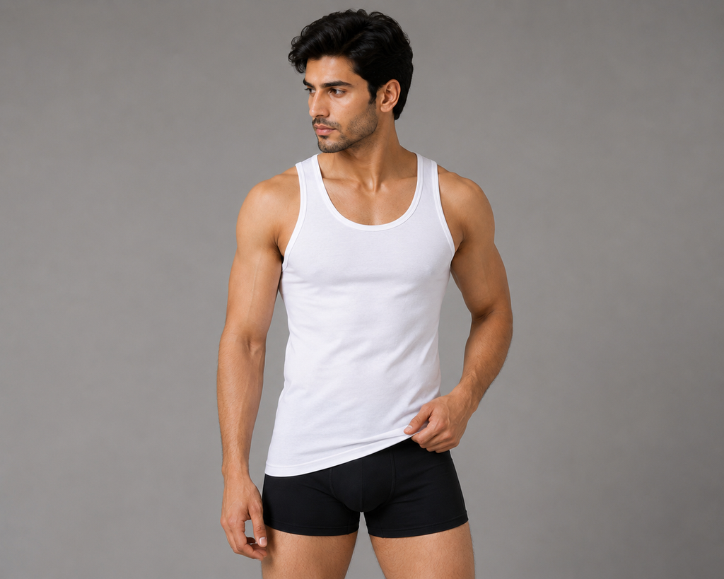 Premium Men’s Cotton Tank Top Banian (3 Pic Pack)