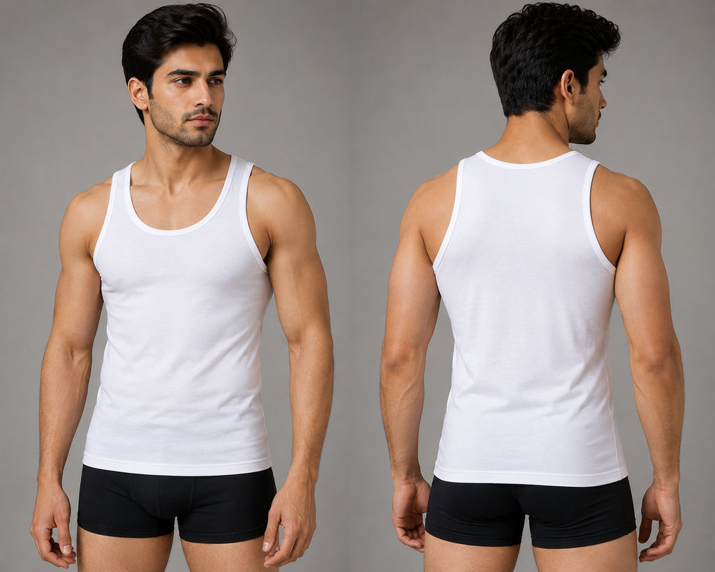 Premium Men’s Cotton Tank Top Banian (3 Pic Pack)