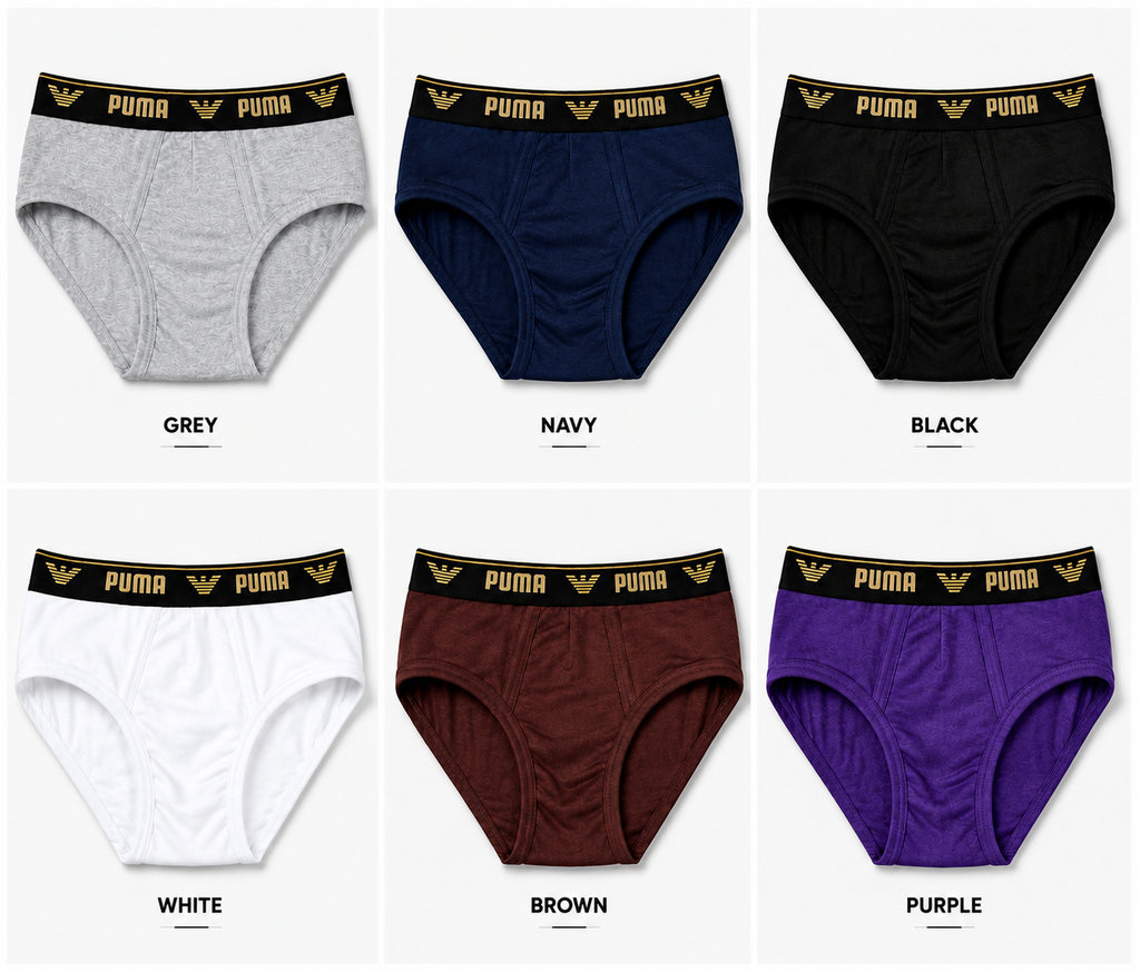 Men's Premium Cotton Brief Underwear – Soft, Breathable & Comfortable | 6 Colors