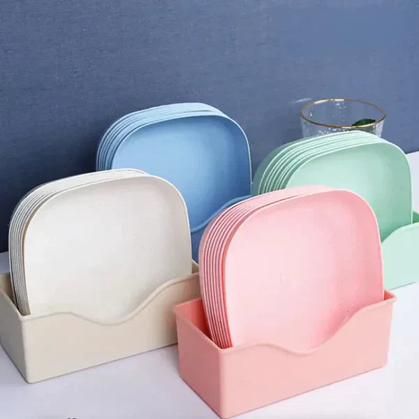 10 Pic Portable Dinner Plates Sets