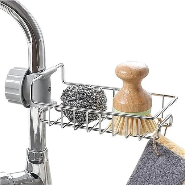 Stainless Steel Hanging Basket  Space-Saving Sink Organizer