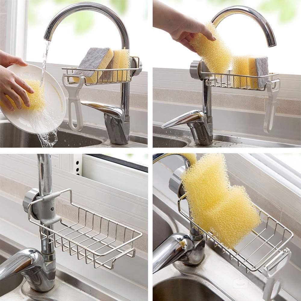 Stainless Steel Hanging Basket  Space-Saving Sink Organizer