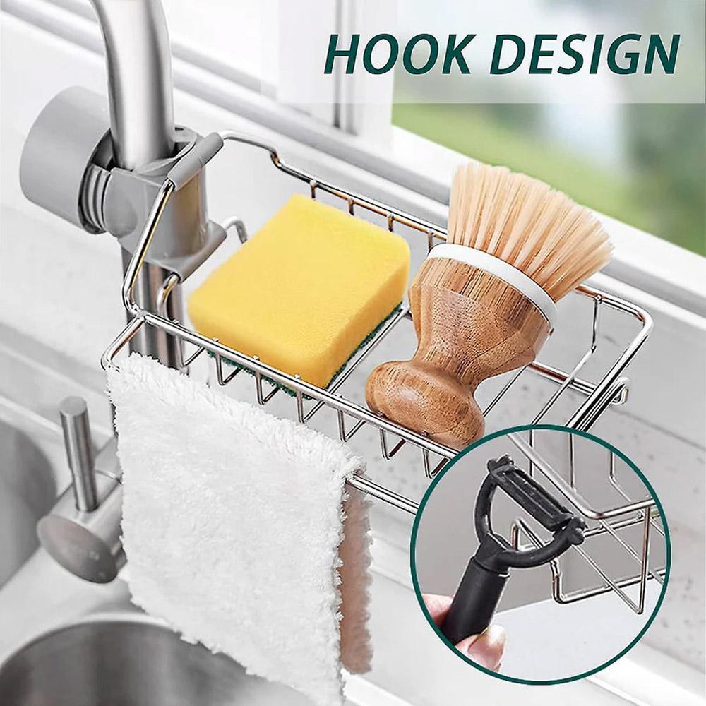 Stainless Steel Hanging Basket  Space-Saving Sink Organizer