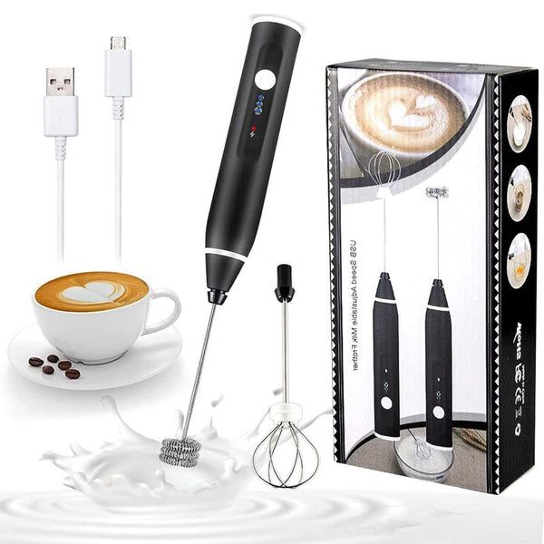 USB Rechargeable Electric Milk Frother & Coffee Mixer