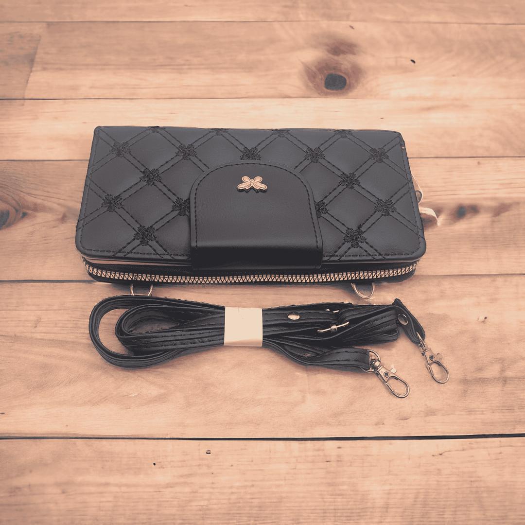 Pu Leather Embroidered Clutch