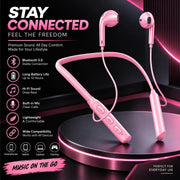 Premium Wireless Neckband Bluetooth Earphones – Long Battery & Hi-Fi Sound