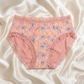 Premium Women’s Cotton Printed Panty with Elegant Lace Trim – Soft & Comfortable
