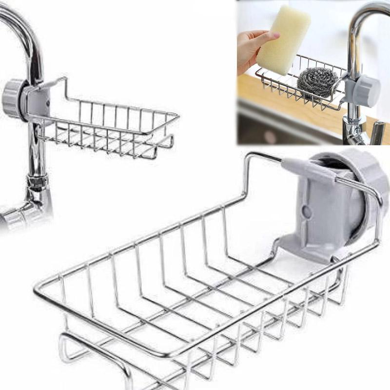 Stainless Steel Hanging Basket  Space-Saving Sink Organizer